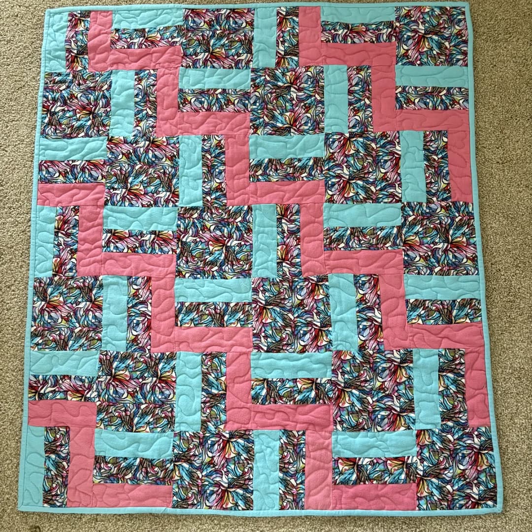Color Blocks Baby Quilt full