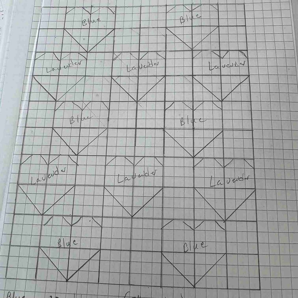 heart pattern for a handmade baby quilt