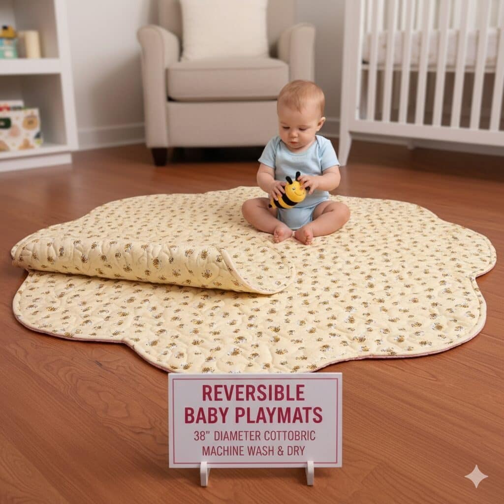 bee playmat in use