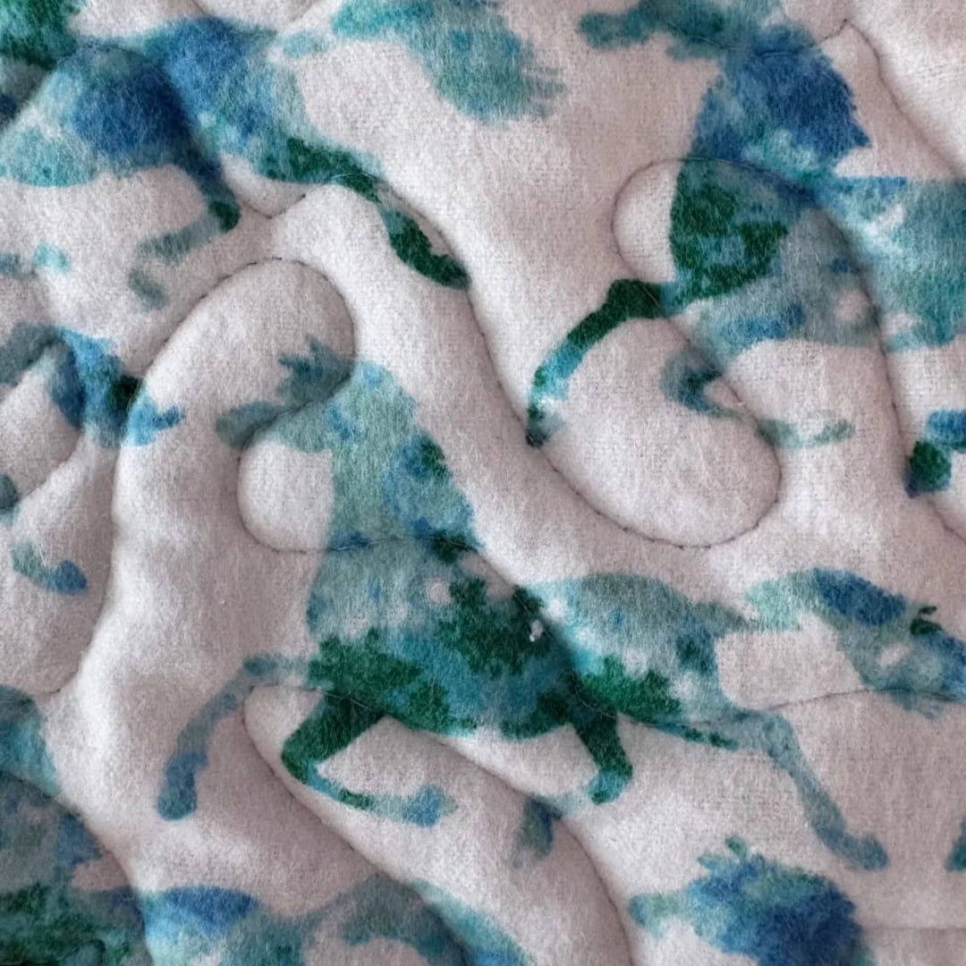 horse baby quilt detail 5