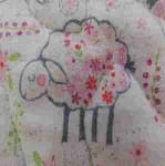 barnyard friends baby quilts, Peachy Little Lamb Handmade Baby Quilt