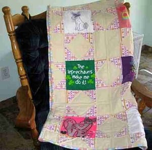 T-Shirt Stars Handmade Baby Quilt