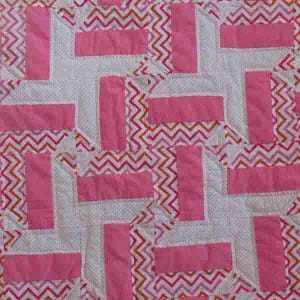 pink a link quilt
