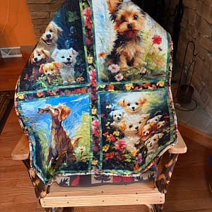 Adorable Puppy Panel Baby Quilt product image