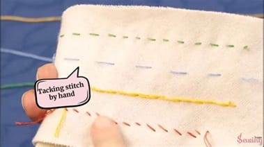 Hand quilting stitches