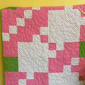 rose baby quilt