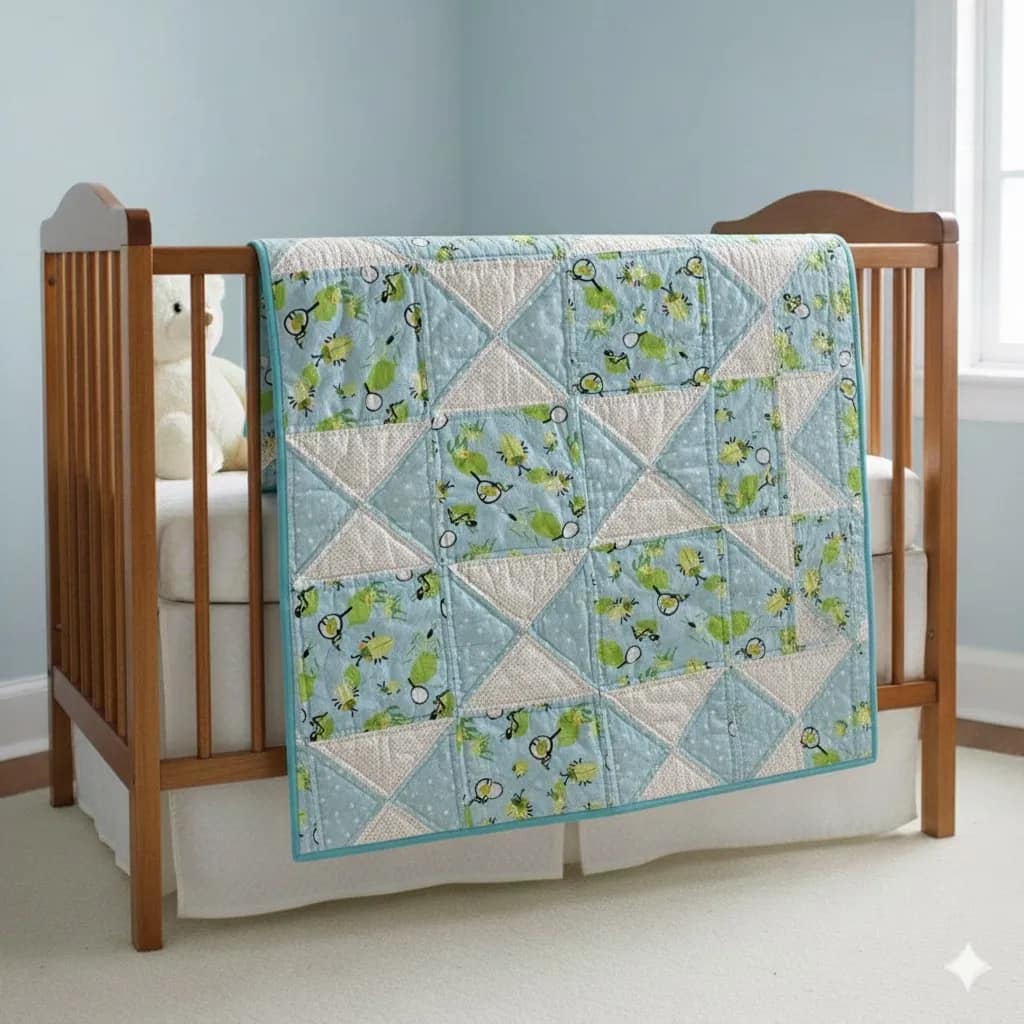 Bugs Life Baby Quilt on crib