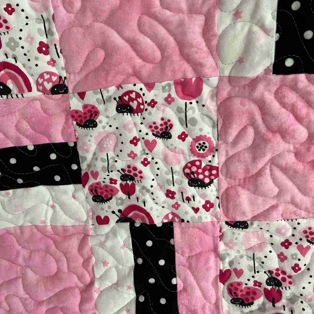 Lady Bug Baby Quilt detail 4