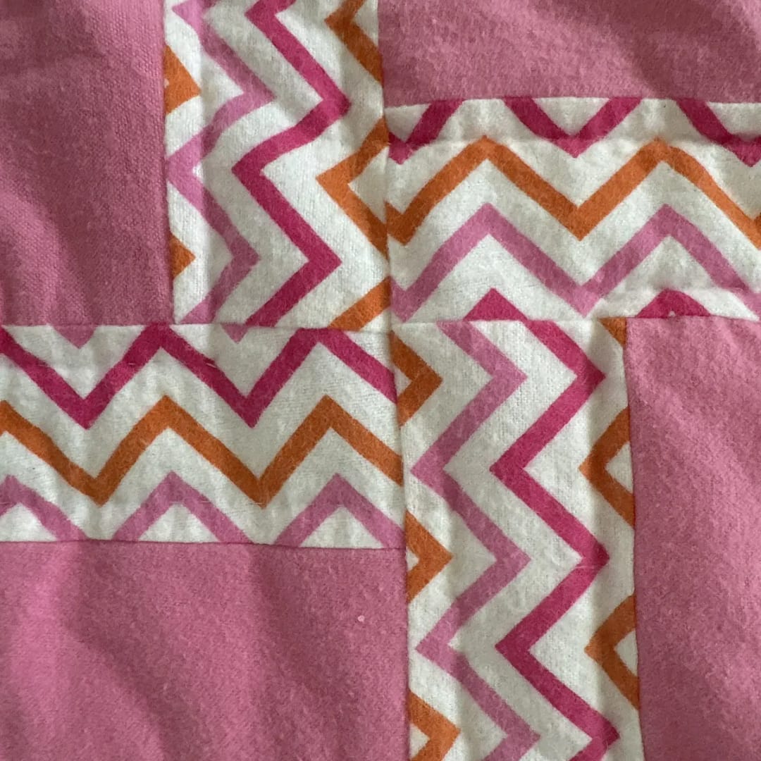 Pink a Link Baby Quilt detail d
