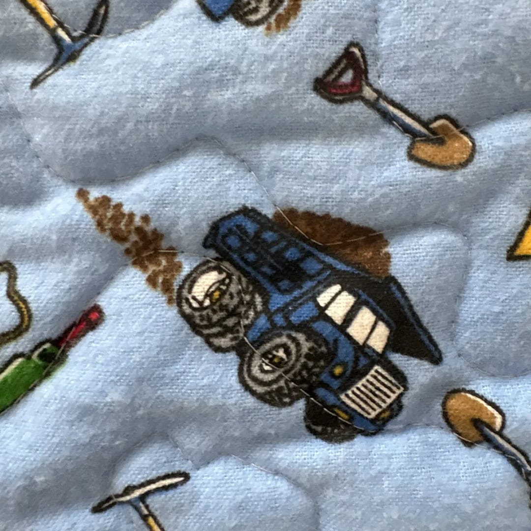 Construction Machines Baby Quilt detail 4