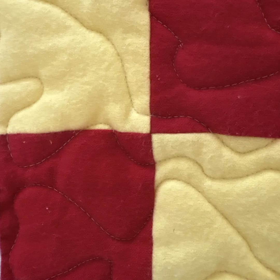 Color Block detail of Grand Prix Baby Quilt