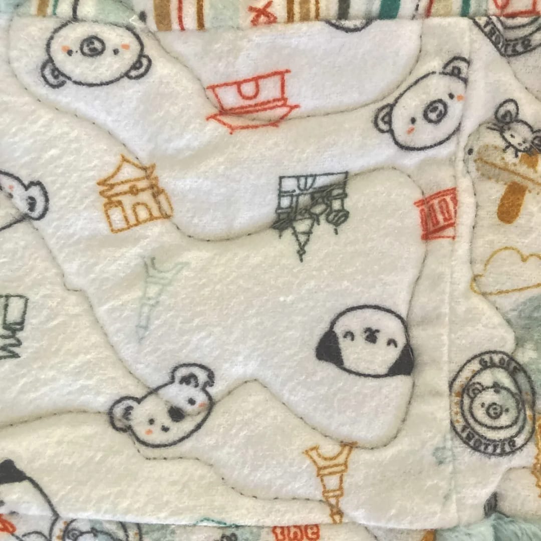 Animal Travelers Baby Quilt detail 1