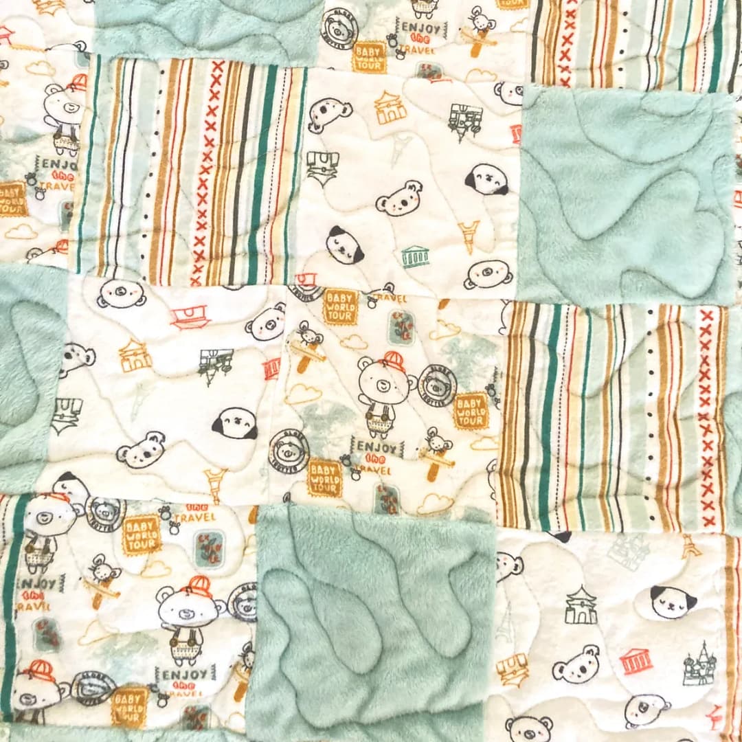 Animal Travelers Baby Quilt detail