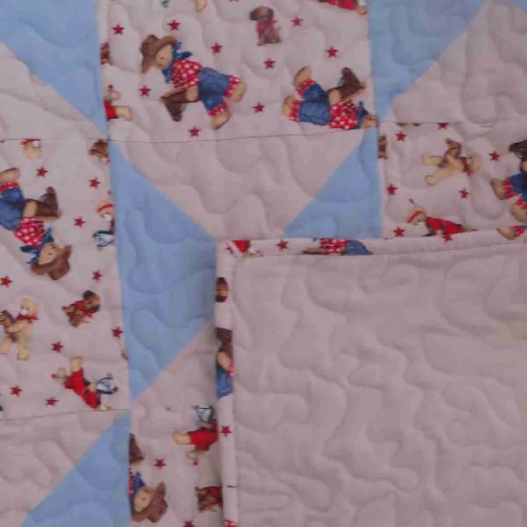 Cowboy Bear Baby Quilt 3