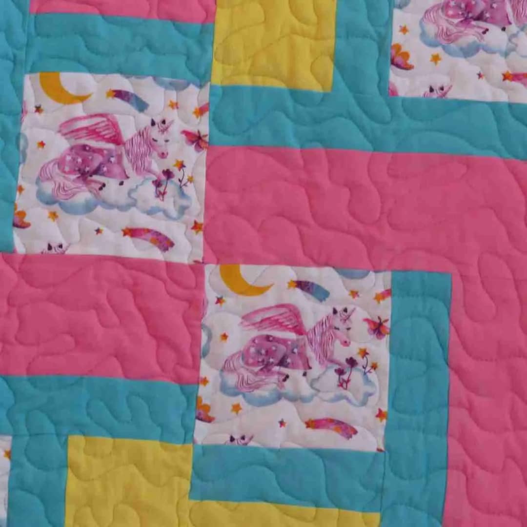 Unicorns and Clouds Baby Quilt 2