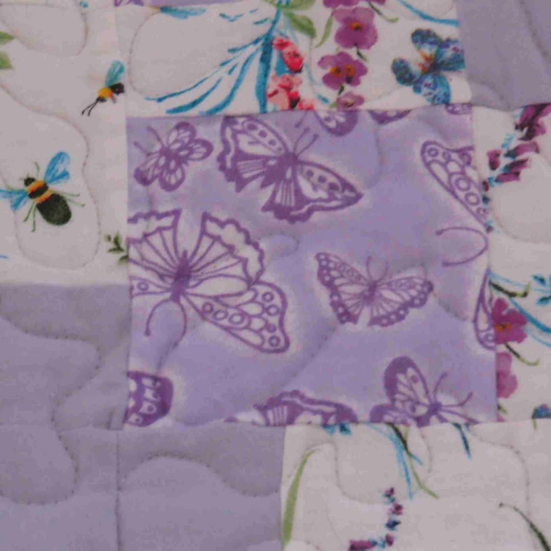 Lilac Butterfly Baby Quilt 3