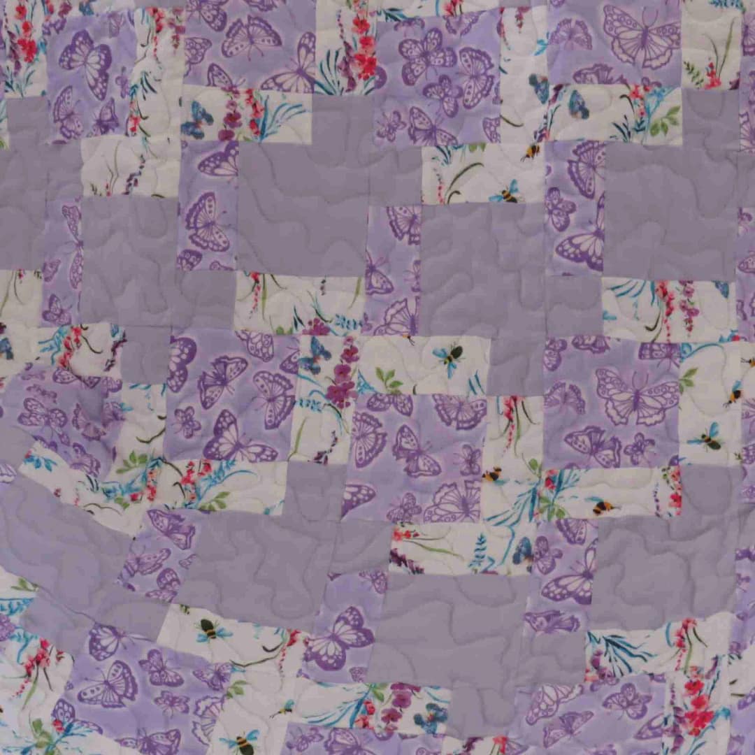 Lilac Butterfly Baby Quilt 4