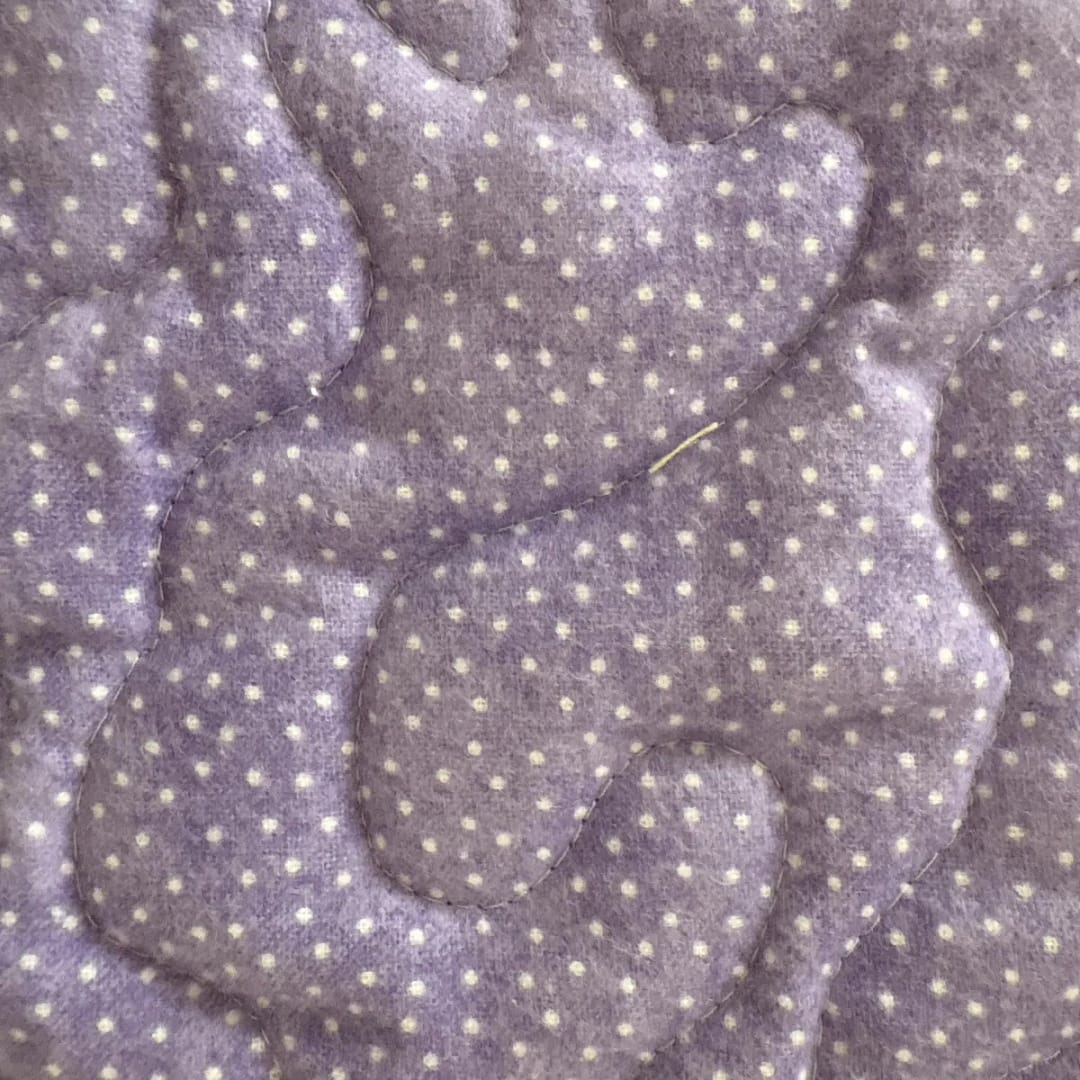 Hearts and Dots Baby Quilt detail 4