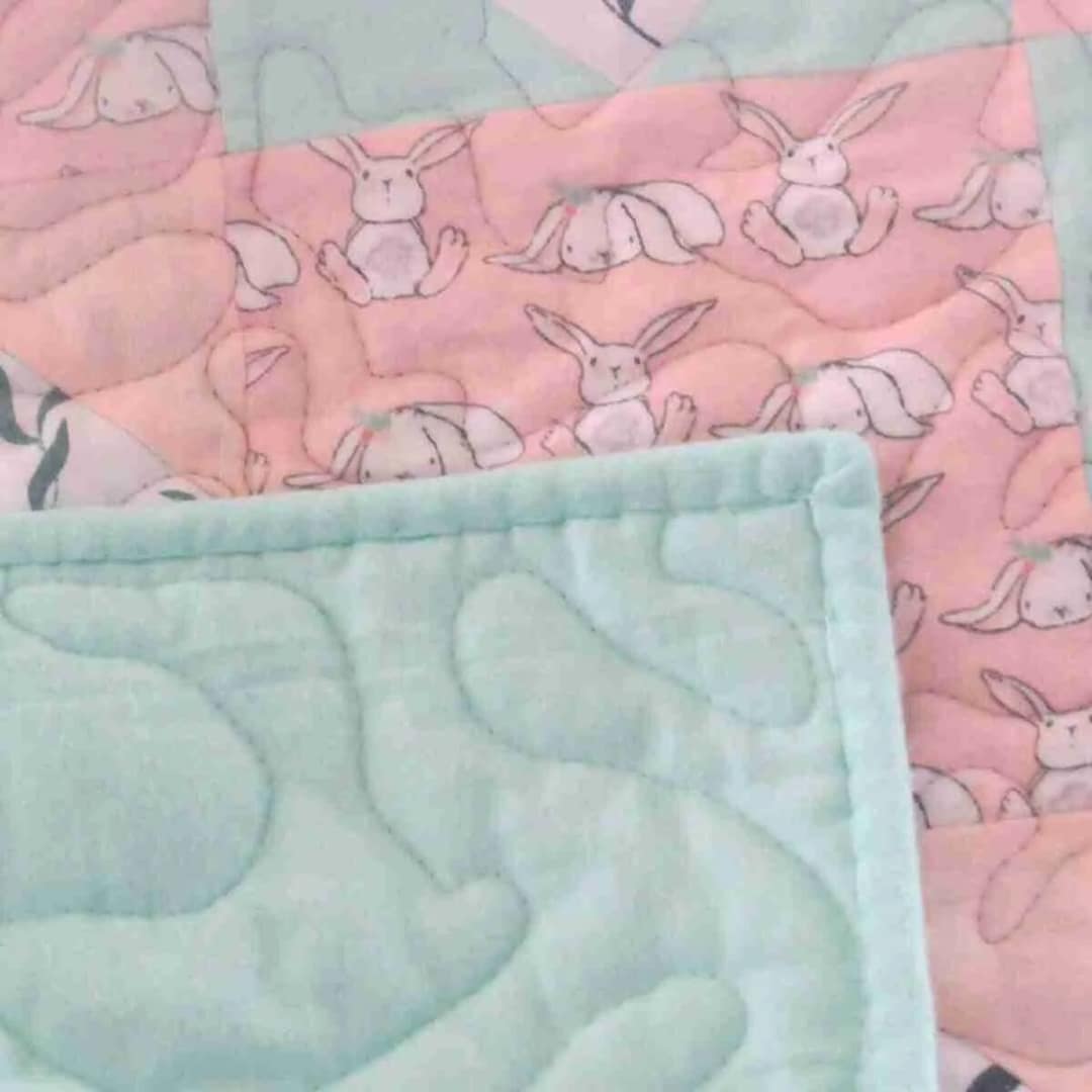 bunny trails baby quilt 3c