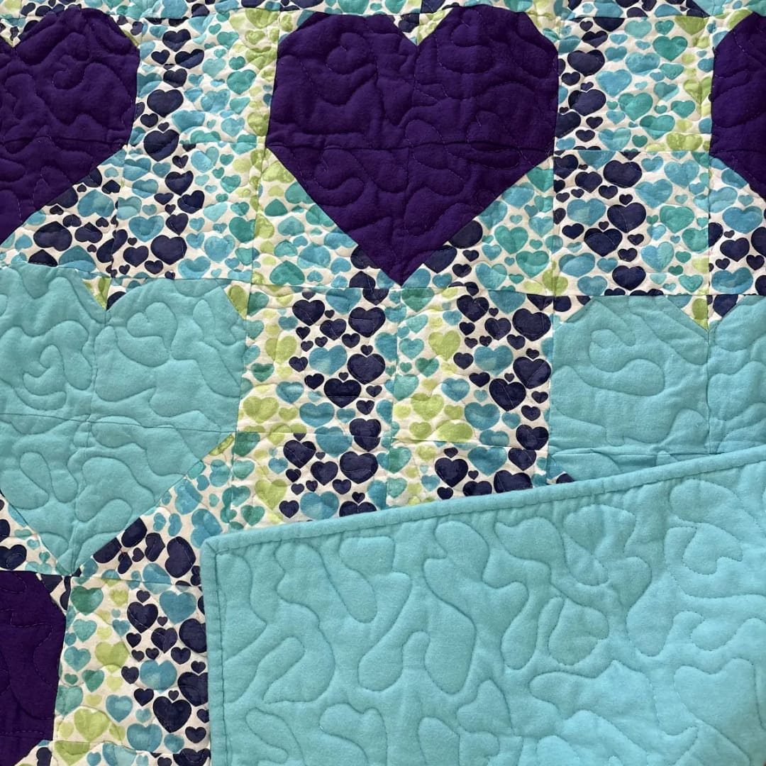 Sweet Hearts Baby Quilt detail 1