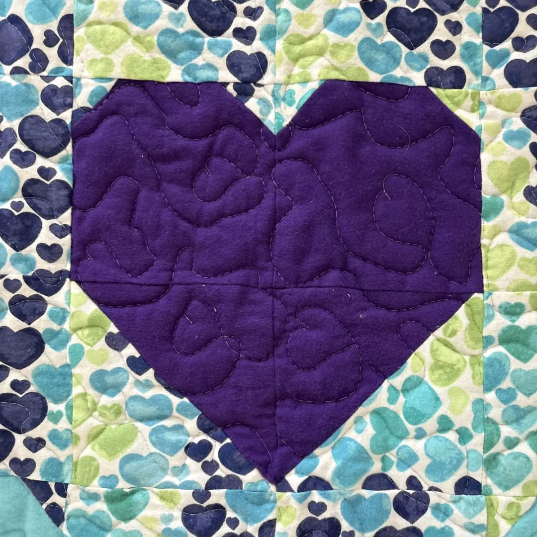 Sweet Hearts Baby Quilt detail 3