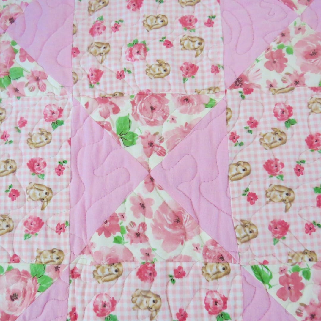 Bunny Trails Baby Quilt backing 1