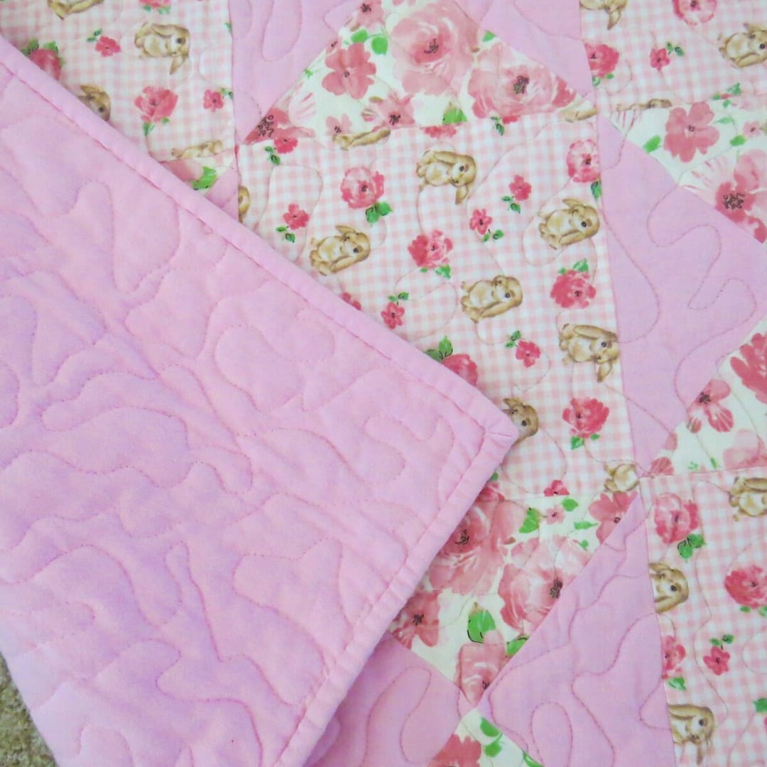 Bunny Trails Baby Quilt backing