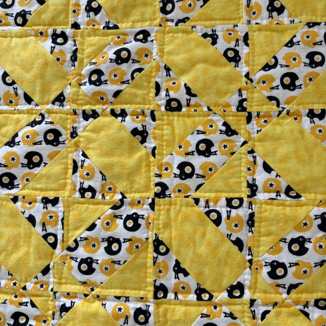 Football Fanatics Baby Quilt detail b