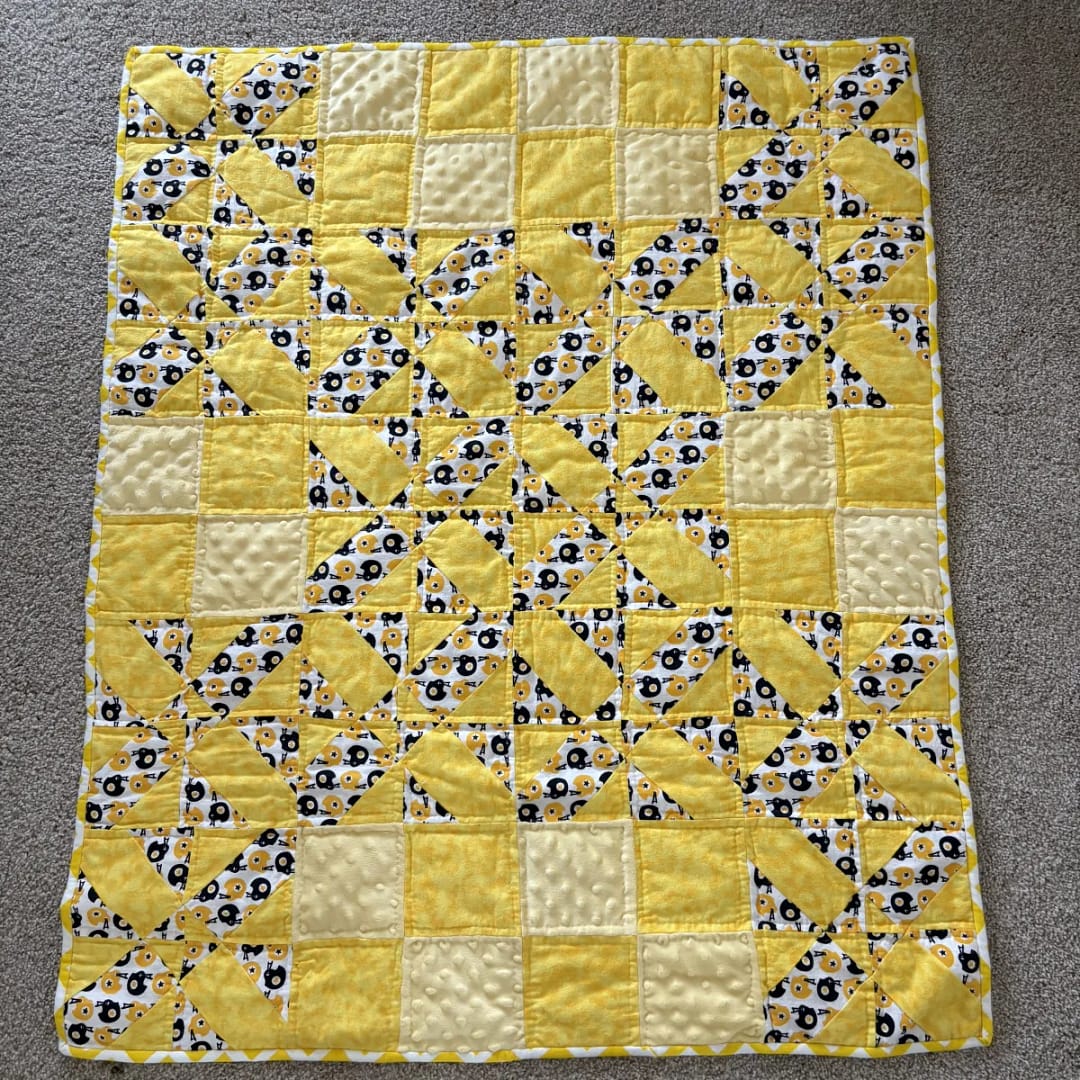Football Fanatics Baby Quilt detail e