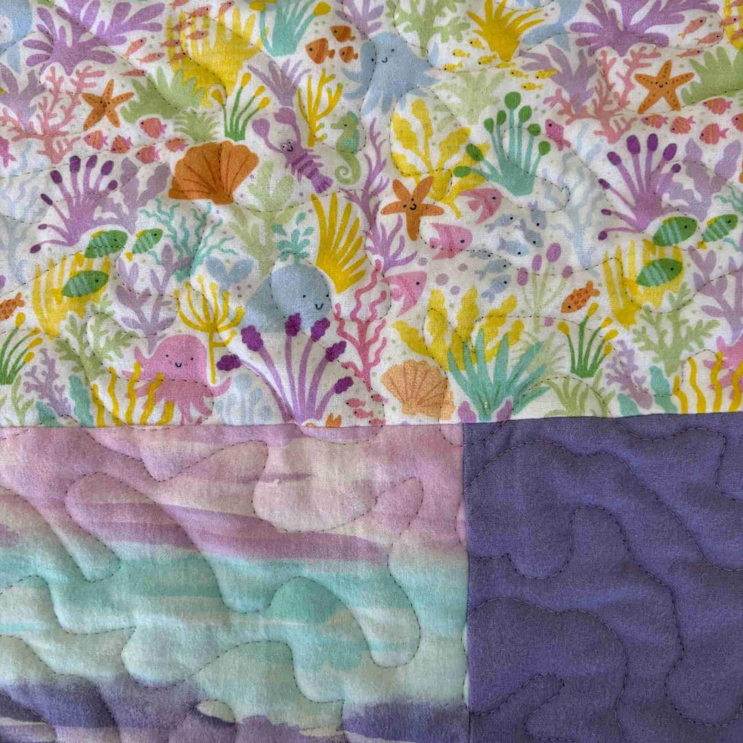 Under the Sea Baby Quilt detail 3