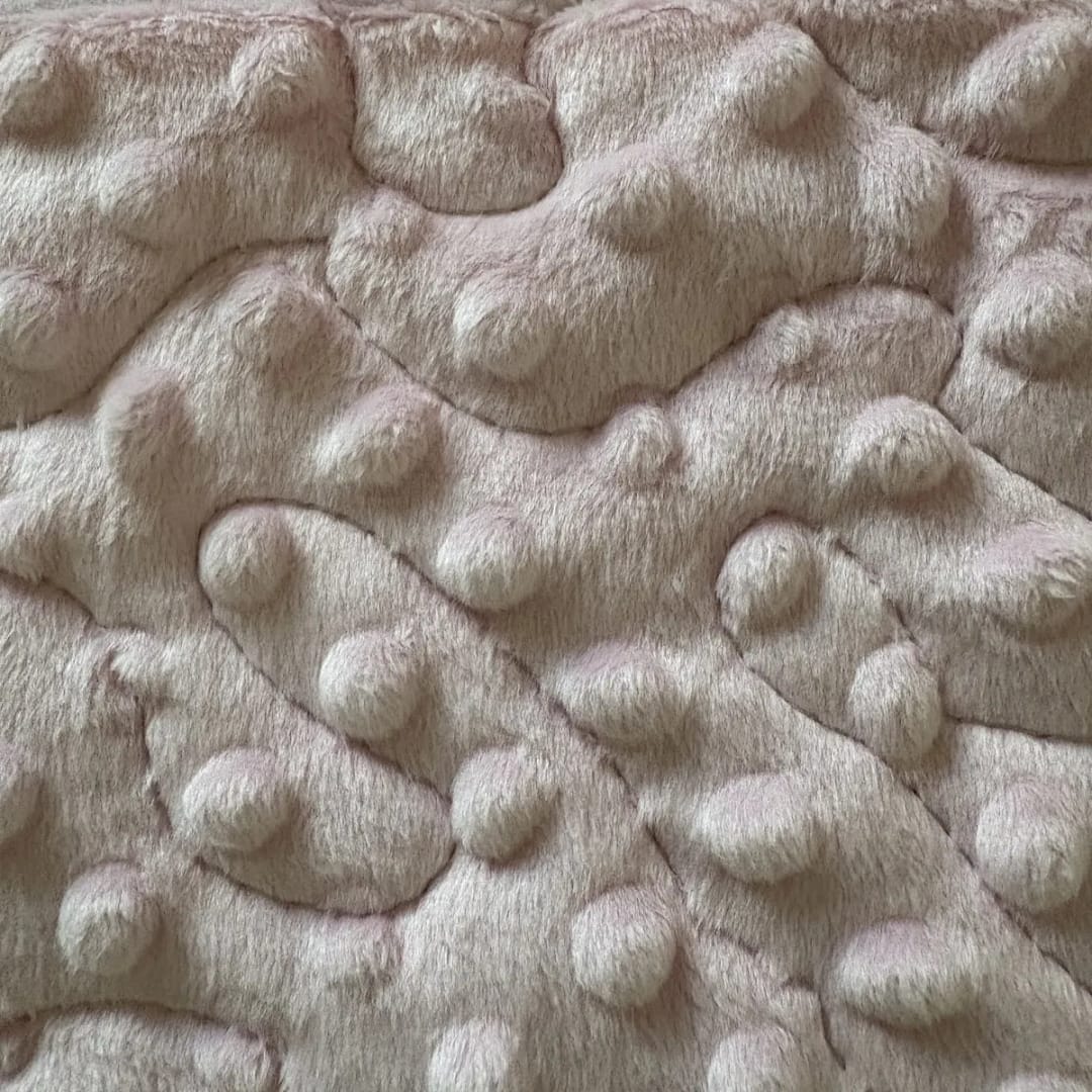 Bunny Frolic Baby Quilt minky detail