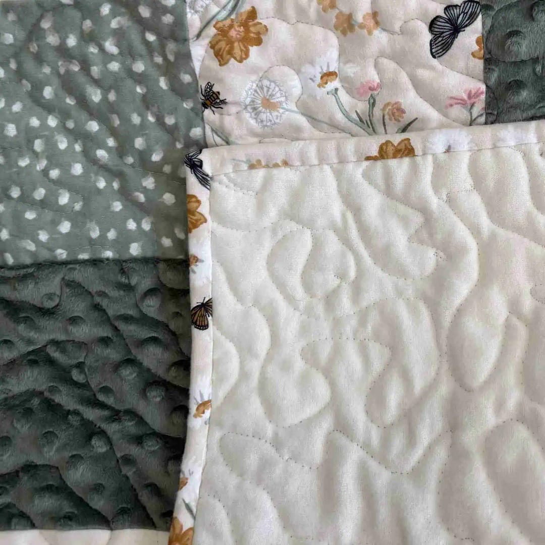 Floral Patches Baby Quilt detail 4