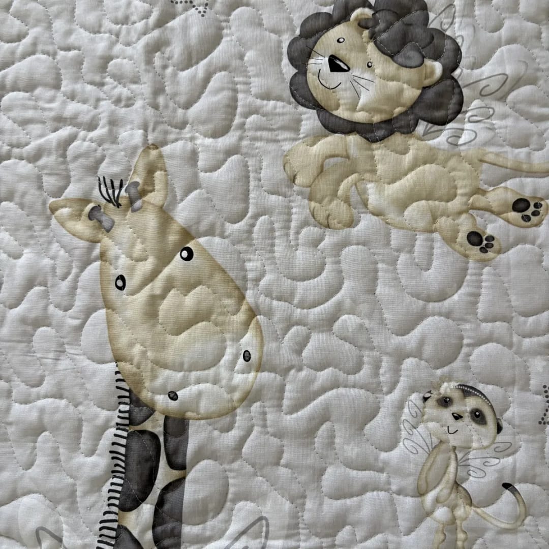 Dream Safari Baby Quilt front detail 4