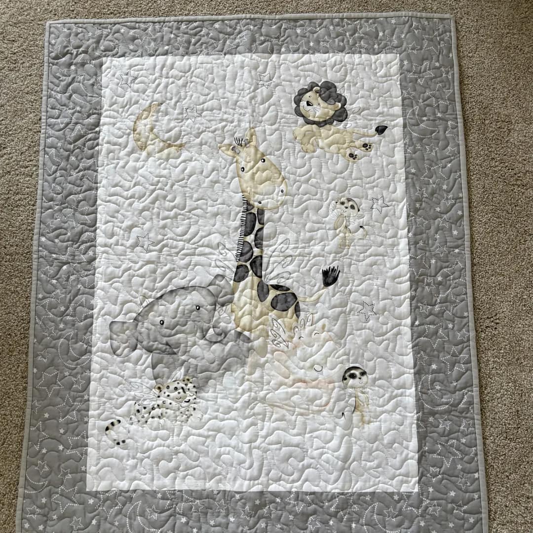 Dream Safari Baby Quilt front
