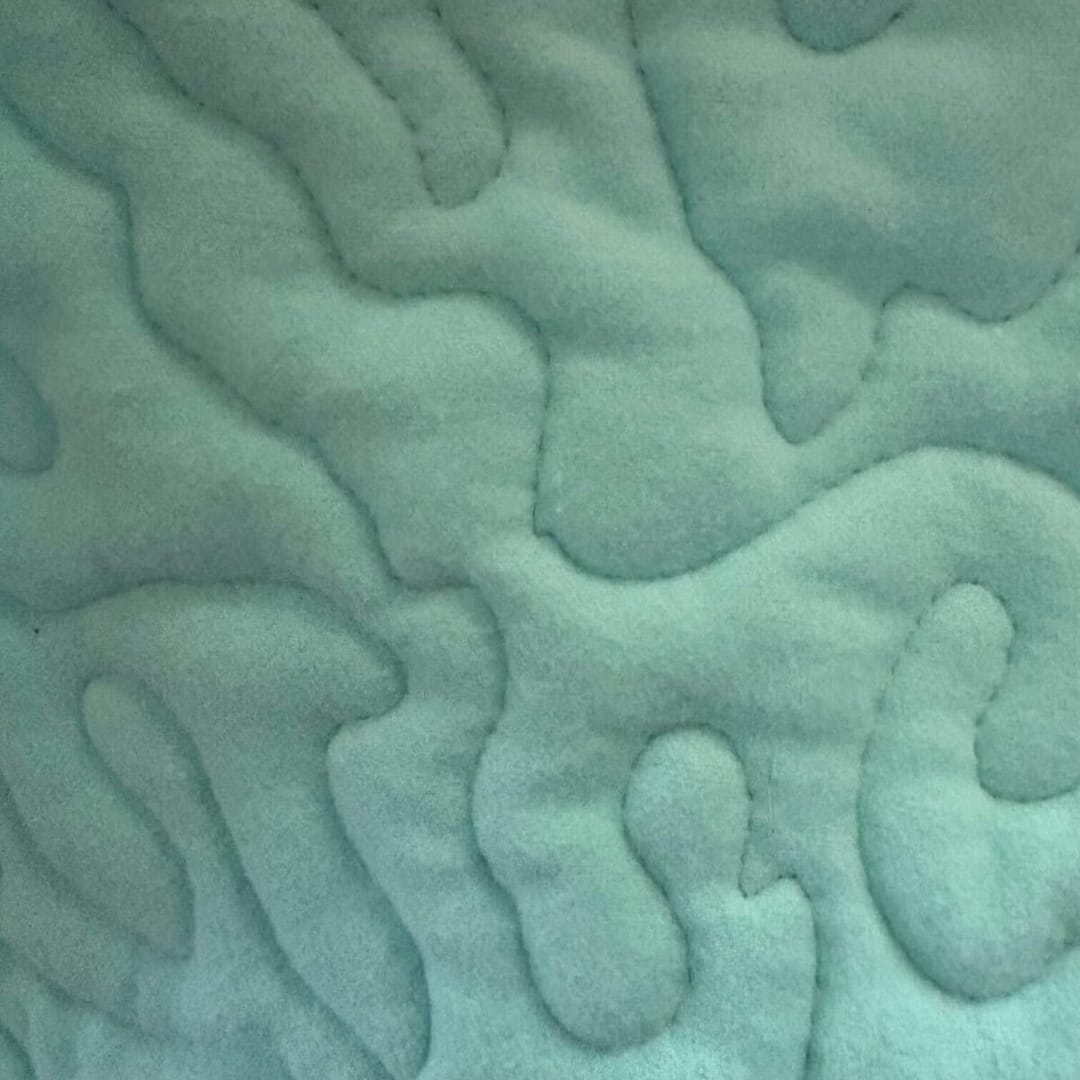 Coastal Calm Teal and Gray Baby Quilt