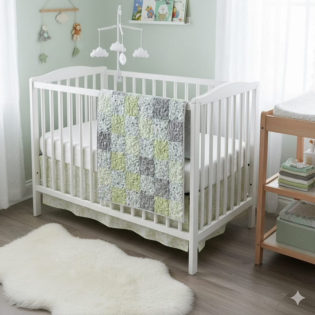 Fern Forest Baby Quilt Detail f
