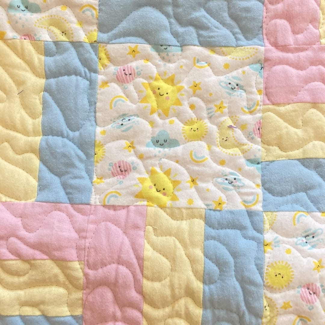Pastel Patchwork Quilt detail i