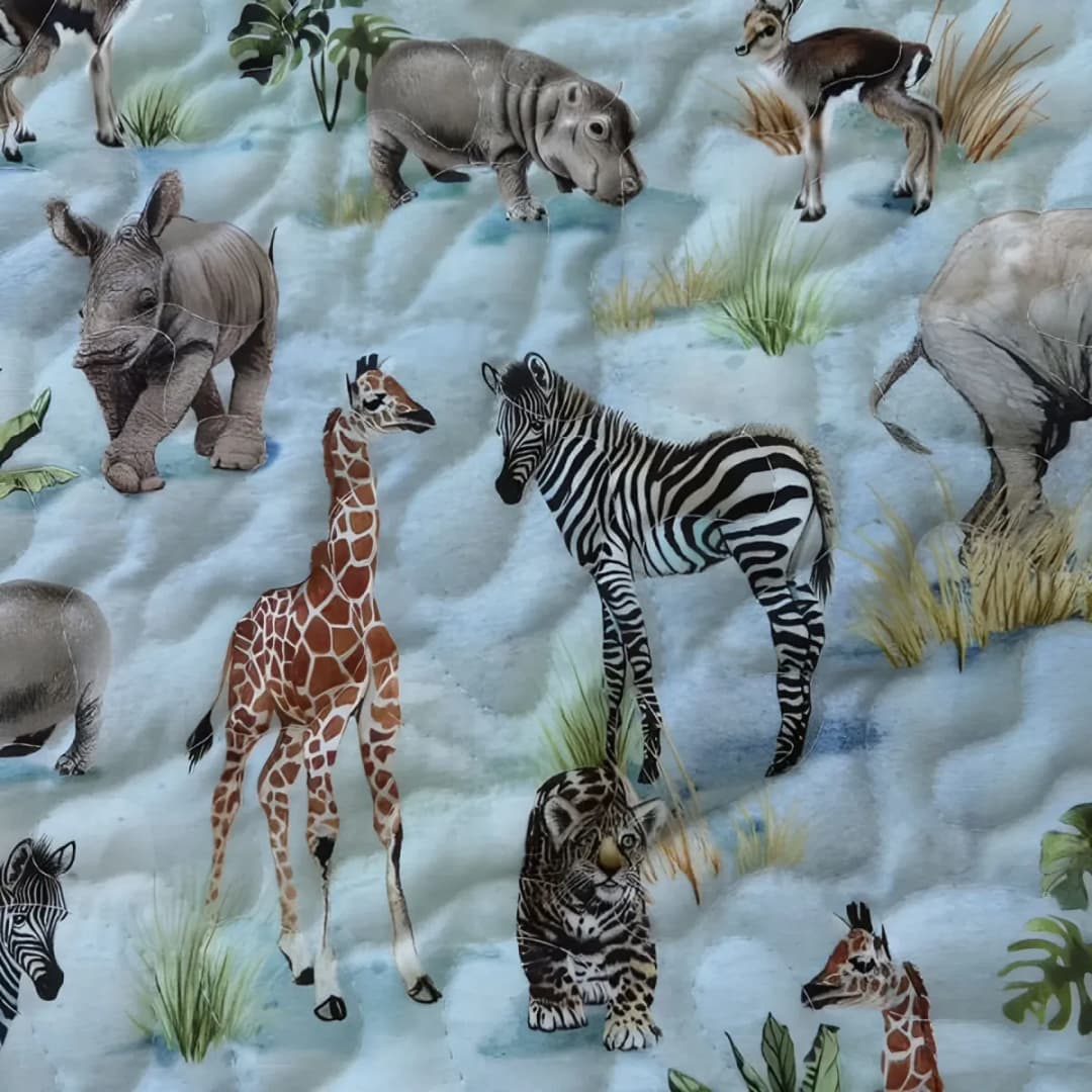 jungle animal friends playmat detail 2