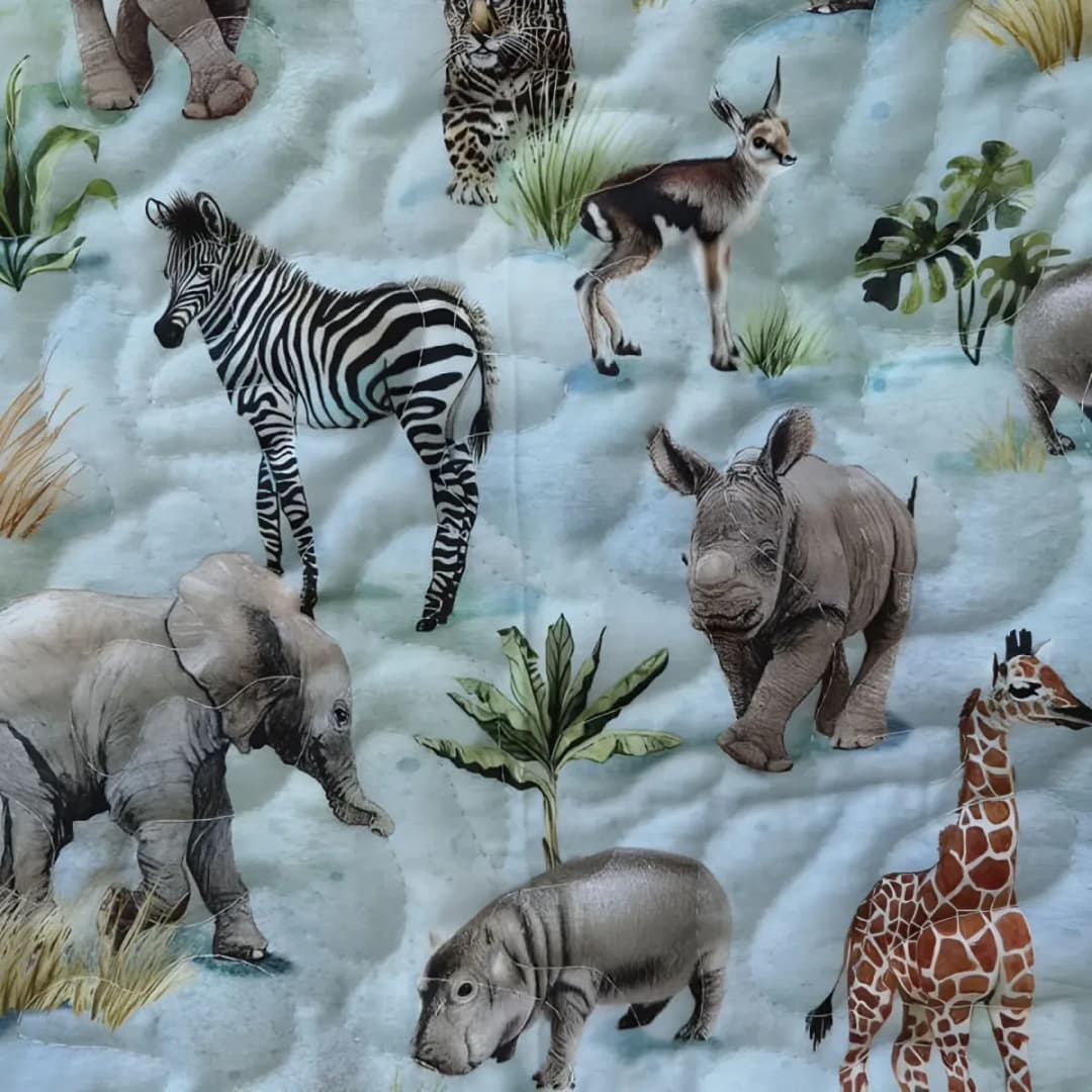 jungle animal friends playmat detail 4