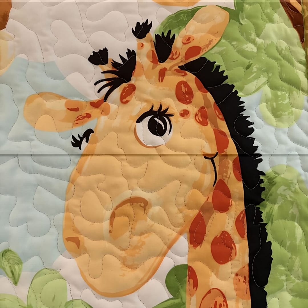 Giraffe Buddies Quilt detail 3