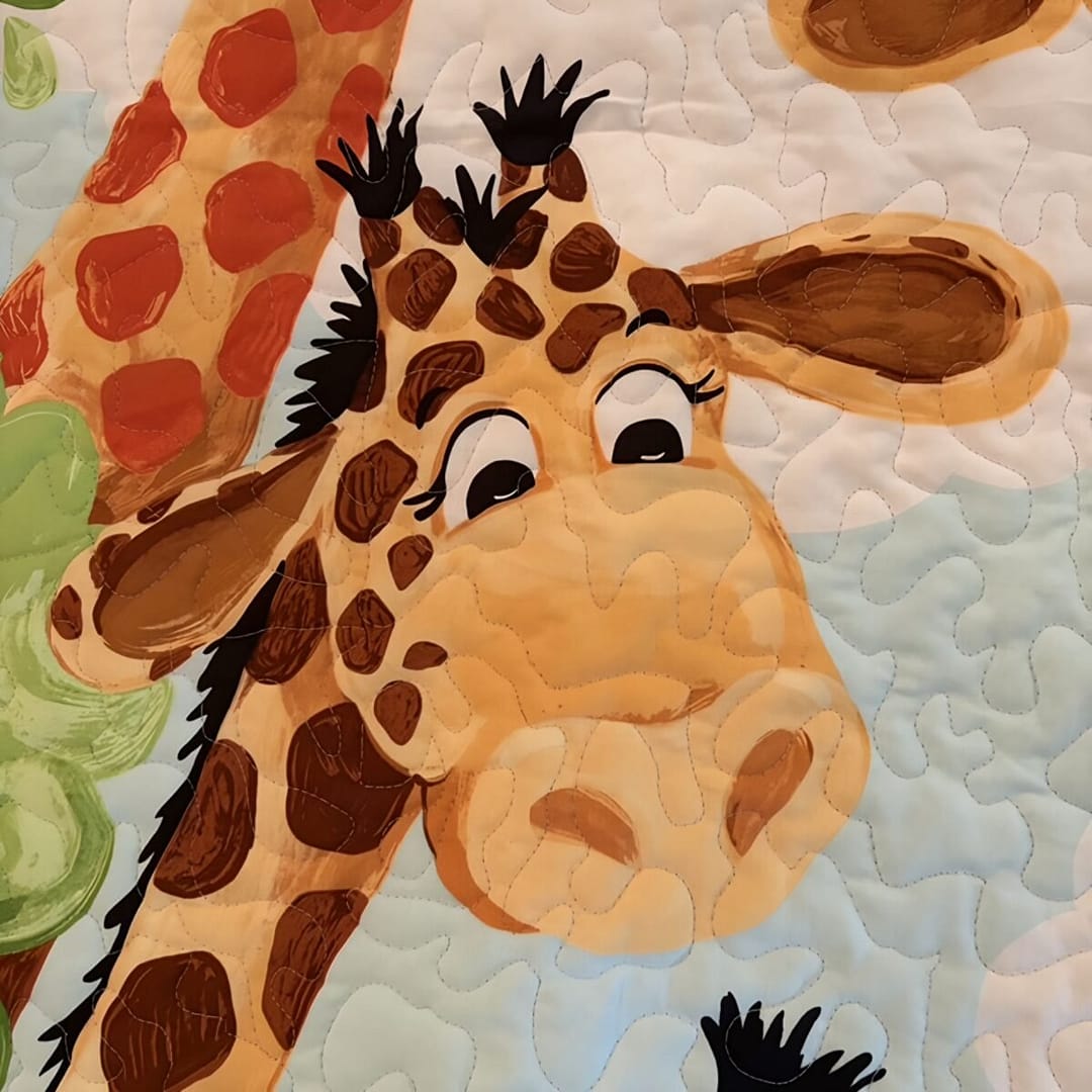 Giraffe Buddies Quilt detail 4