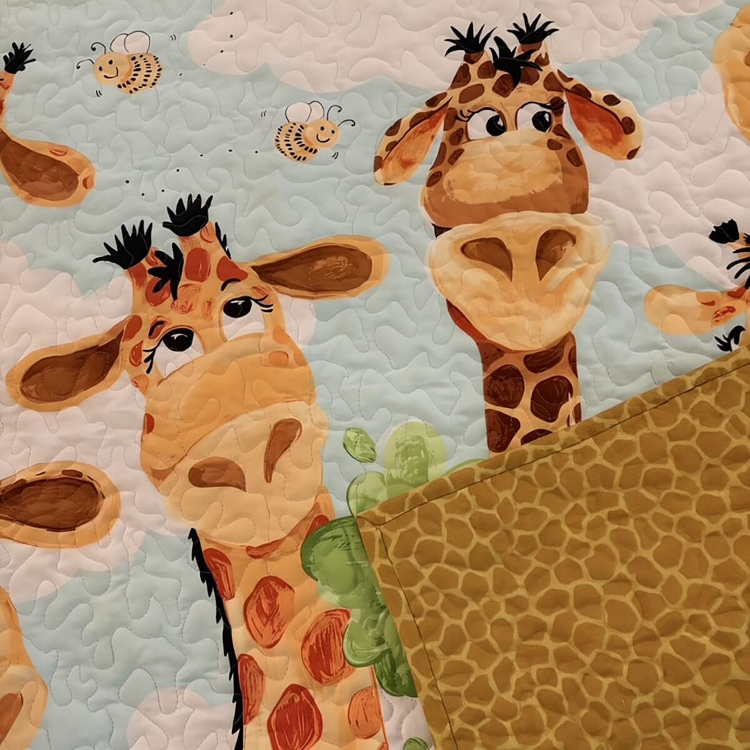 Giraffe Buddies Quilt detail 5