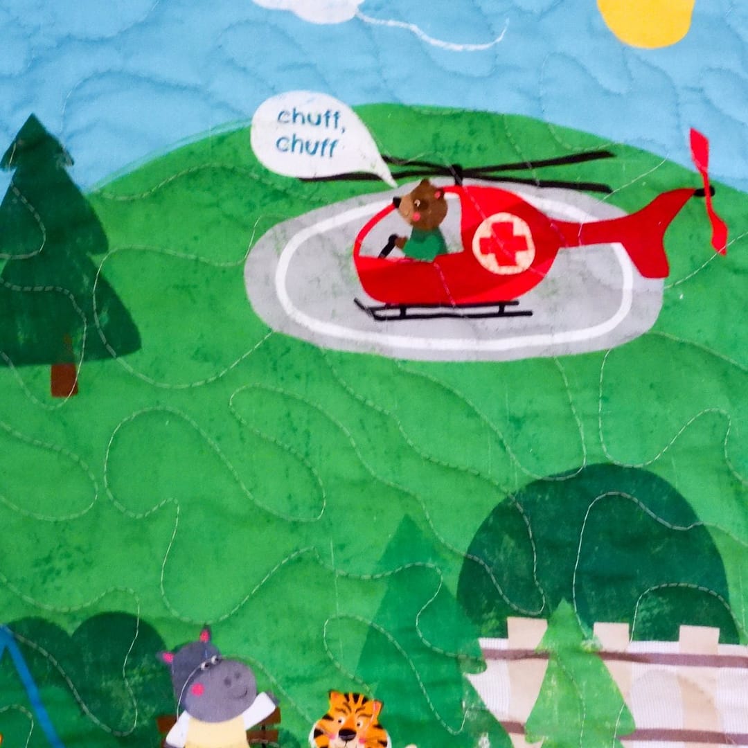 Animals in the park helicopter detail