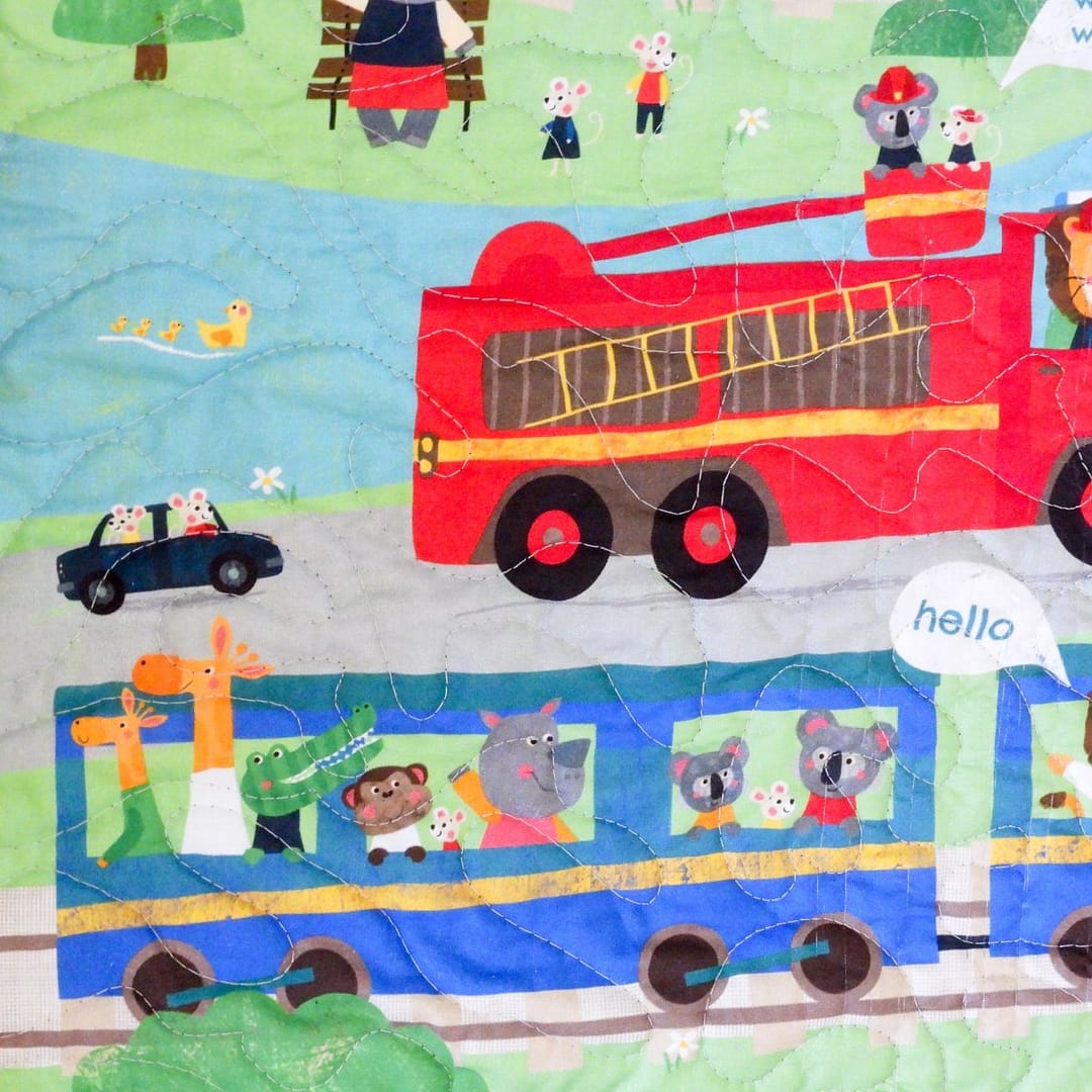Animals in the park train detail