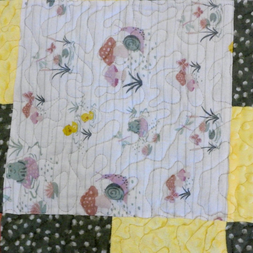 Woodland Magic Baby Quilt detail of squares 4