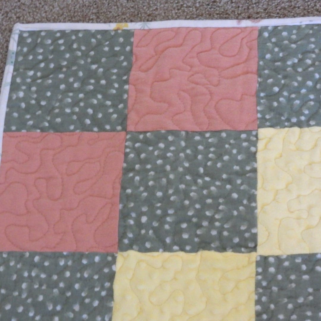 Woodland Magic Baby Quilt detail of squares 2