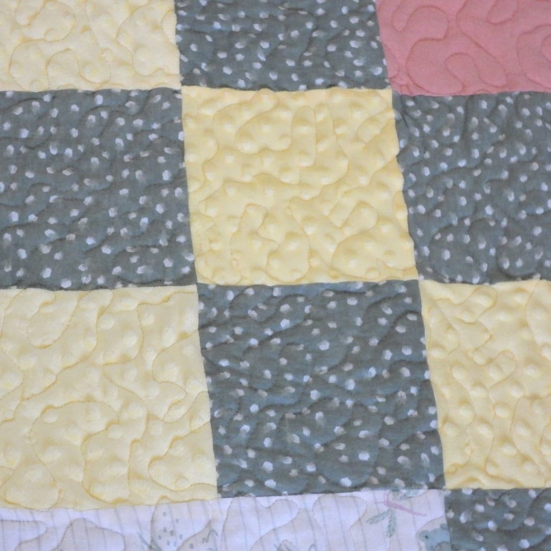 Woodland Magic Baby Quilt detail of squares 1