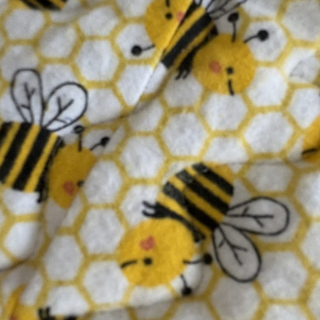 Bee Kind baby Quilt with bee detail