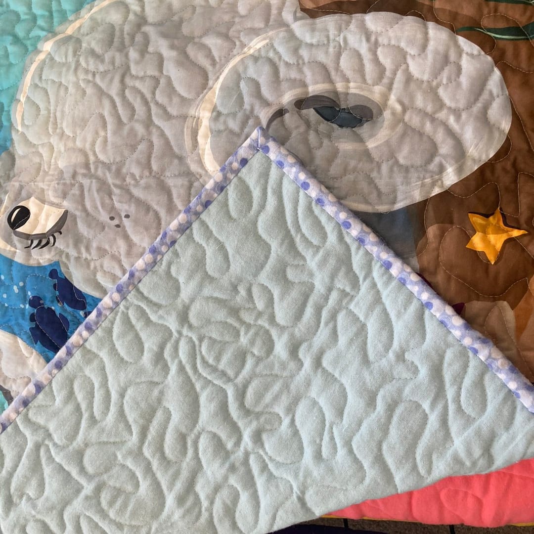 Underwater Adventure Quilt with backing