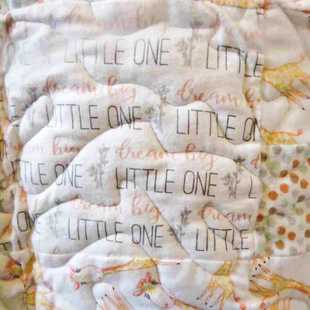 Giraffe Quilt for Baby Little One Detail